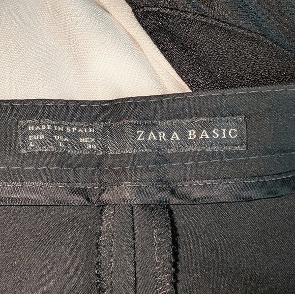Zara Classic Black Dress Pants large - Picture 7 of 8